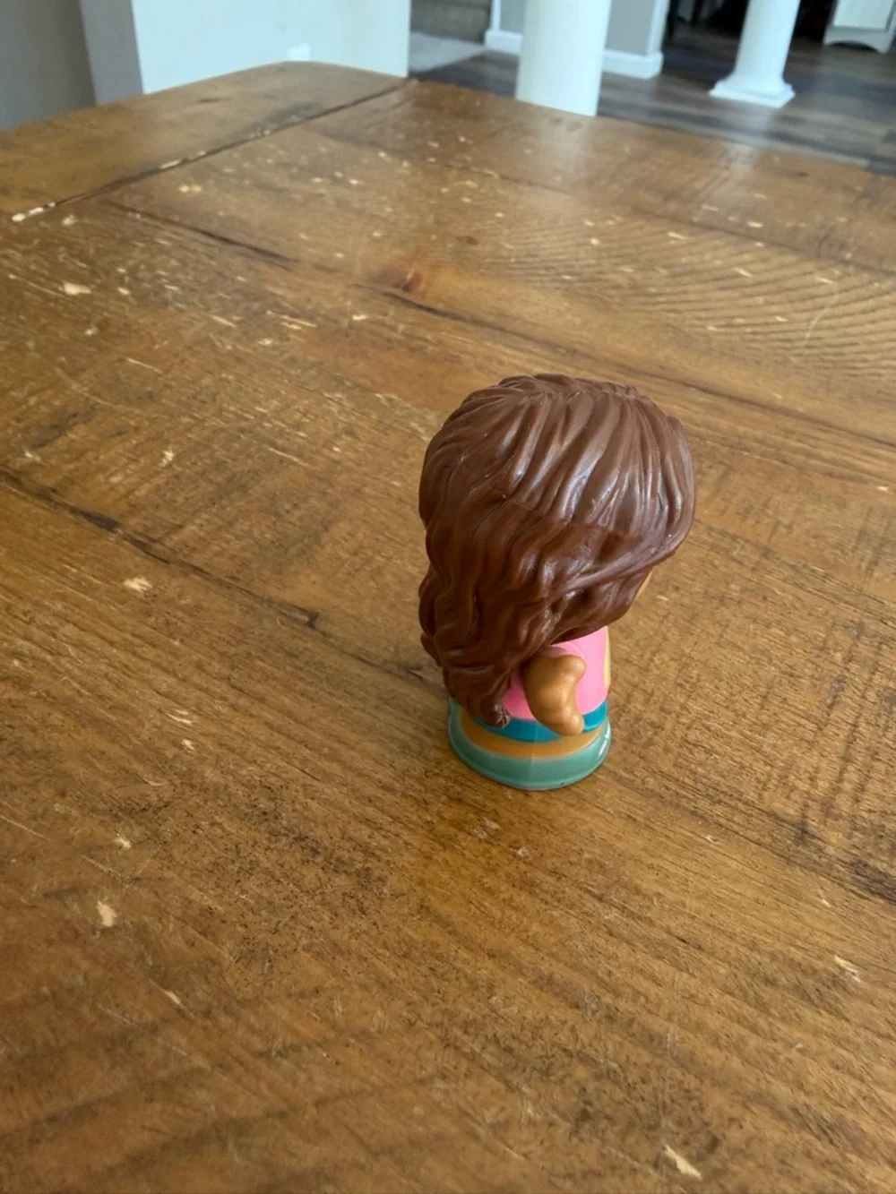 Fisher Price Little People girl in rainbow shirt  as is